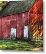 Farm - Barn - The Old Red Barn Metal Print