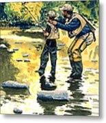 Father And Son Metal Print