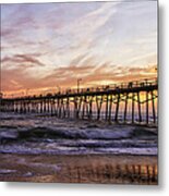 Febuary Sunset On Atlantic Beach North Carolina Metal Print