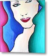 Female Face Shapes And Forms Metal Print