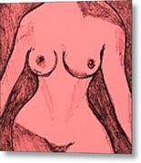 Female Nude Figure Metal Print
