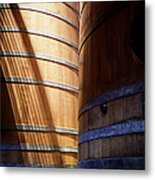 Fermenting Barrels Metal Print