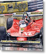 Ferrari  312t4 Gilles Villeneuve Monaco Gp 1979 Metal Print