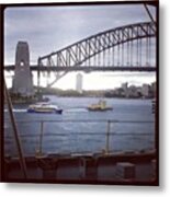 Ferries Under The Sydney Harbour Metal Print
