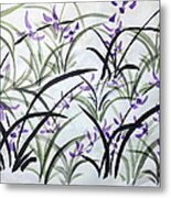 Field Of Orchids Metal Print