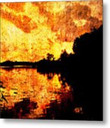 Fiery Sunset Metal Print