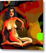 Fine Art Female Nude Oil Painting Sketch Anna Mods2 Digital Metal Print