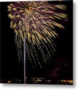 Fire Above The Water Metal Print