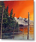 Fire Lake Metal Print