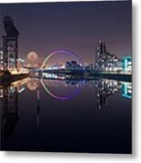 Fire Works Night Glasgow Metal Print