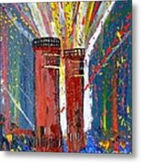 Firetowers Fireworks Metal Print