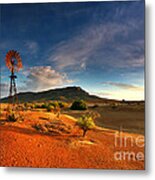 First Light On Wilpena Pound Metal Print