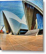 Fish-eyeing The Opera House Metal Print