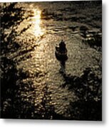 Fishing At Sunset - Thousand Islands Saint Lawrence River Metal Print