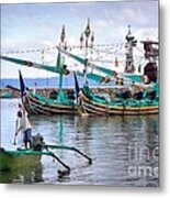 Fishing Boats In Bali Metal Print