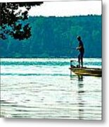 Fishing Crab Orchard Lake Metal Print