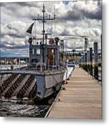 Fishing Vessel Tied Up At The Pier Metal Print