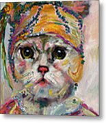 Flapper Kitten Metal Print