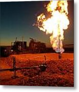 Flare And A Vacuum Truck Metal Print
