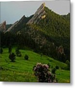 Flatirons Spring Evening Metal Print