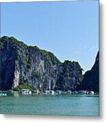 Floating Village Ha Long Bay Metal Print