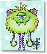 Flower Monster Metal Print