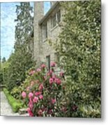 Flowered Pathway Metal Print