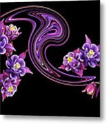 Flowing Purple Velvet 2 Metal Print