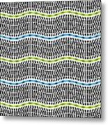 Fluorescent Waves Metal Print