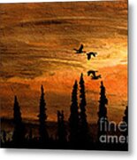 Flying Low Metal Print