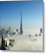 Fog In Dubai Metal Print