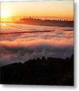 Foggy Morning San Francisco Metal Print