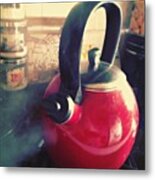 Foggy Morning Tea Time Metal Print