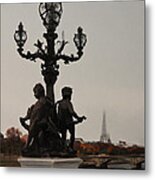 Foggy Paris Afternoon Metal Print