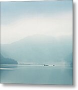 Foggy Sun Moon Lake In The Early Morning Metal Print