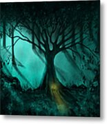 Forest Light Ethereal Fantasy Landscape  Metal Print