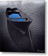 Forgotten Boat By The Ume River, At Metal Print