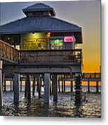 Fort Myers Beach Pier 4 Metal Print