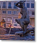 Fountain At The Plaza Espana Metal Print