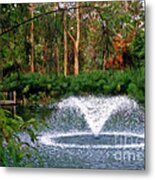 Fountain In The Park 2 Metal Print