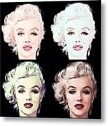 Four Marilyn Monroe 2 Metal Print