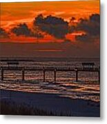 Four Seasons Pier Sunrise Metal Print