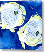 Foureye Butterflyfish Metal Print