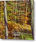 Framed Autumn View Seven Springs Metal Print