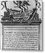 France Trade Card, 1780s Metal Print