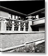 Frank Lloyd Wright In Black And White Metal Print