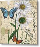 French Botanical-marqueritte Metal Print