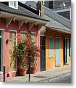 French Quarter Cottages New Orleans Metal Print
