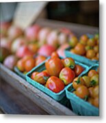 Fresh Organic Grape Tomatoes Metal Print