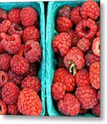 Fresh Raspberries Metal Print